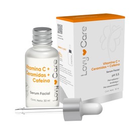 Lovy care Serum Facial VITAMINA C+ Ceramidas + Cafeina piel radiante anti fatiga +PH 5.5. piel sana