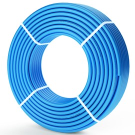 VEVOR PEX Pipe 1/2 Inch, 300 Feet Non-Oxygen Barrier PEX-B Flexible Pipe Tubing for Potable Water, for Hot/Cold Water & Easily Restore, Plumbing Applications with Free Cutter & Clamps,Blue