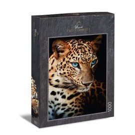 Ulmer Puzzleschmiede - Puzzle "Leopard" - Classic 1000 Piece Puzzle, Made in Germany - Puzzle Motif Animal Portrait of an Elegant Leopard for Predatory Cats and Predator Fans