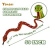 YOHAKI Snake Plush Toy, 59'' Large Washable Simulated Snake Plush