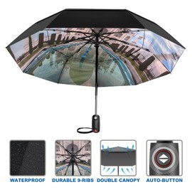 Trenovo Travel Umbrella for Rain - 2023 Pro-Series Compact Umbrella, Small Umbrella for Backpack, Portable, Lightweight, Windproof, Heavy Duty, Automatic Folding Umbrella