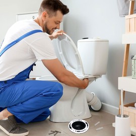 Universal Toilet Flange Repair Kit, Easy Installation, Perfect Sealing for 4 and 5 in Pipe, with Warm Tips