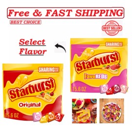 STARBURST Fruit Chews Chewy Summer Candy Sharing Size Bag, 15.6oz,Select Flavor. - Original