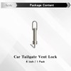 Aezic Car Tailgate Vent Lock, Stainless Steel Tailgate Stand Off