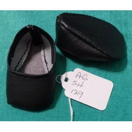 Matte Black Vinyl Shoes, Black Vinyl Soles for American Girl Doll AGSH129