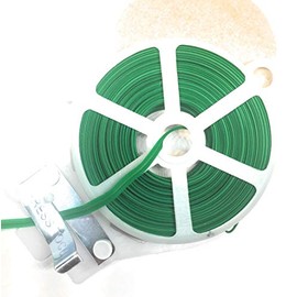 Weststone 1pcs 65ft (20m) Green Plastic Twist Tie Roll with Cutter - Flat