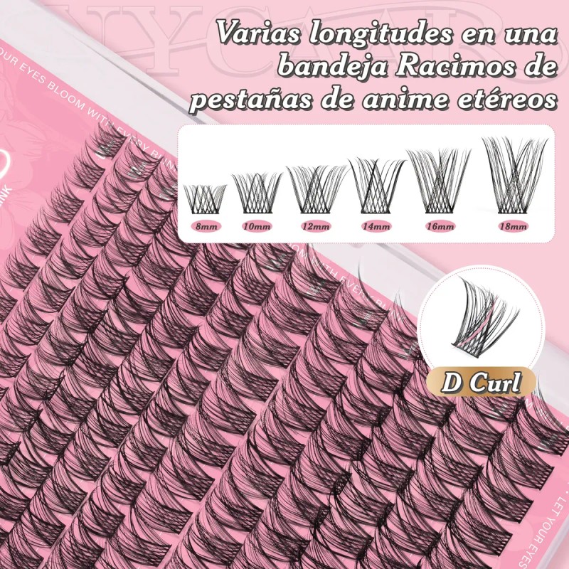 Kit Pestañas Naturales Volumen Nycaar Con Pegamento Diy