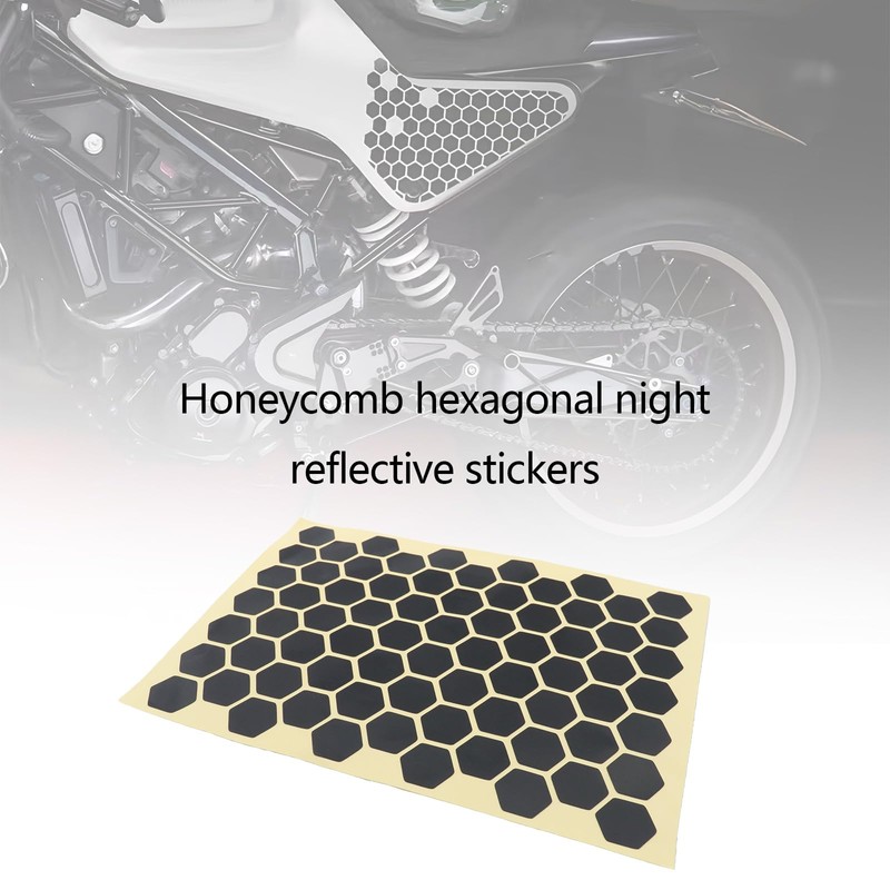 SG Store 72-Piece Reflective Sticker Set with High Visibility Honeycomb