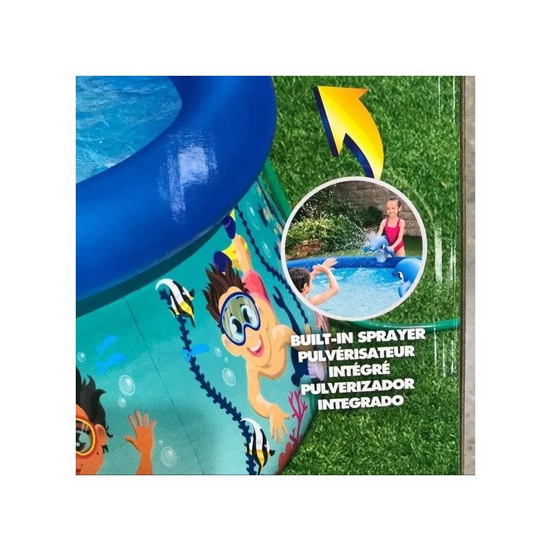 Bestway H2OGO Underwater Oasis Spray Pool 3 Dolphins w/ 1