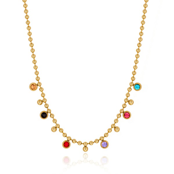 GLORIG Exquisite Necklaces Sparkling Rhinestone Necklace Exquisite Necklaces Colored Necklace