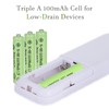 12 Pcs 1.2V AAA 100mAh NiMh Rechargeable Batteries for Solar