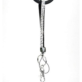 Powertool Lanyard Strap Bling Rhinestone (Breakaway) Lanyards for ID Card & Key Badge Holder Phone Cases USB Holder Memory Stick Holder 8 Colours (1 Pack, Black), black