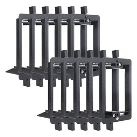 Wi4You Single Gang Low Voltage Mounting Bracket 10 Pack Wall Plate Mounting Bracket for RCA, Networking, HDMI, Coaxial Cables & Telephone Speaker Wires (1 Gang)