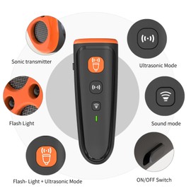 gulsulam Dog Bark Deterrent Device Anti Barking Silencer Max Ultrasonic Whining Stopper Training Neighbors Trainer with Remote Control Repellent Vet Tech Behavior Correction Portable Indoor Outdoor