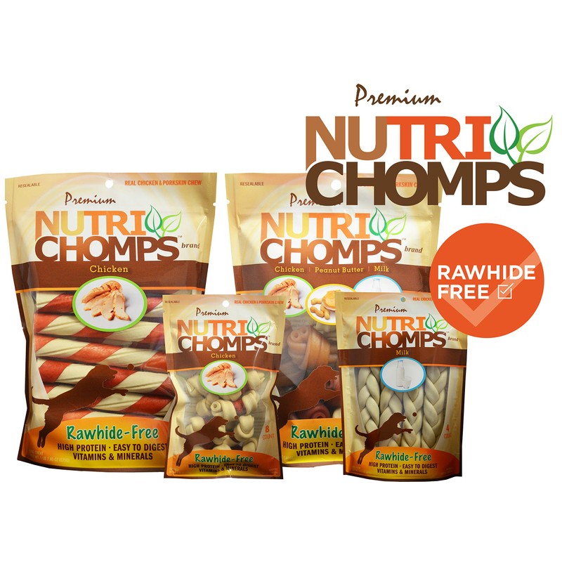 Scott Pet Nt023 Nutri Chomps Braid Pb Flavor Dog Chew
