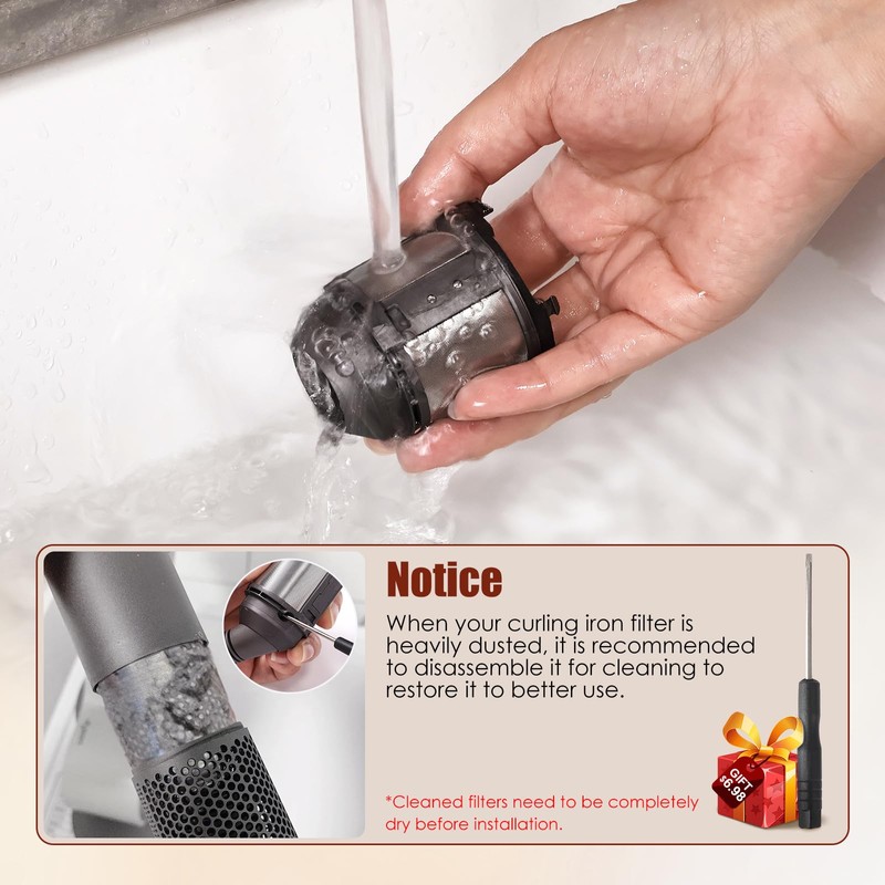 2PCS Filter Cleaning Brush Compatible with Dyson Airwrap HS01 HS05