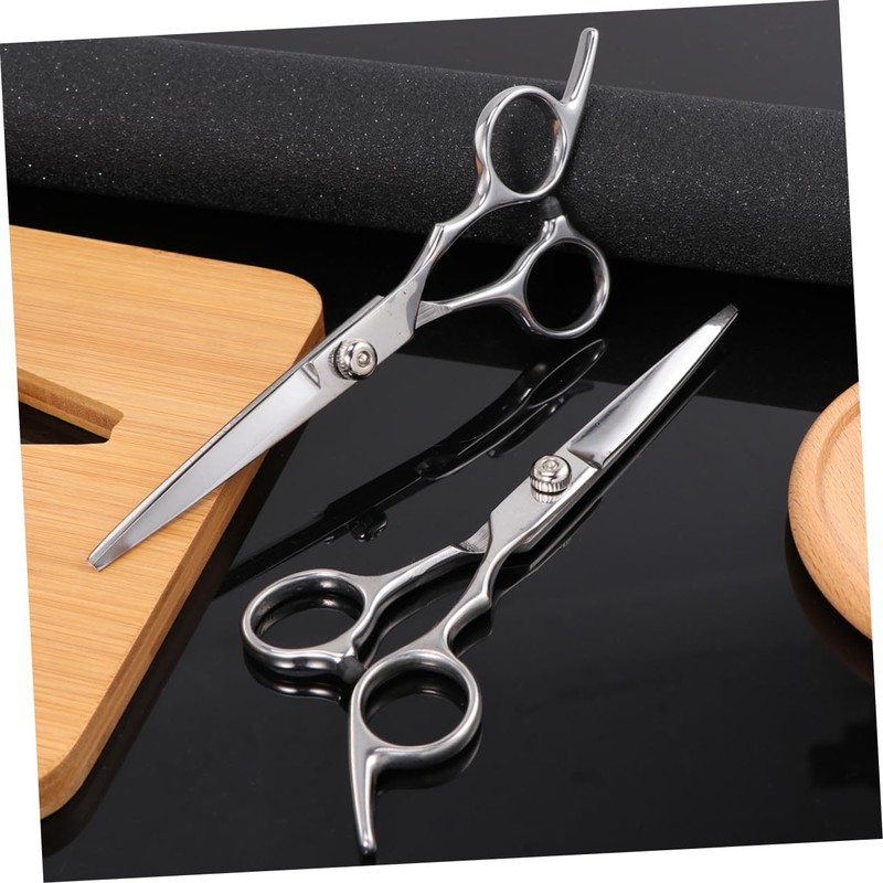 TOVINANNA Professional Hairdressing Scissors Set 2pcs Silver Barber's Shears for
