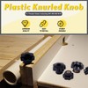 Mardatt Thru Hole Star Knobs Nuts Assortment Black Plastic Handle