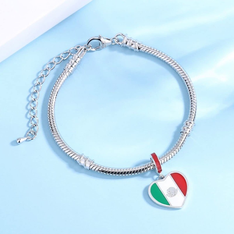 Mayfer | Charm de plata .925 con figura de corazón