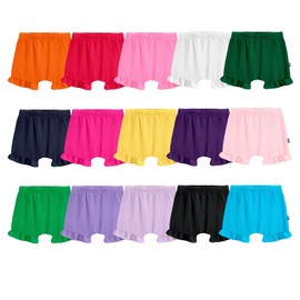 Made in USA Baby Girls and Boys Ruffled Diaper Covers Bloomers Soft Cotton Fashionable Cute, Candy Red, 3-6Months