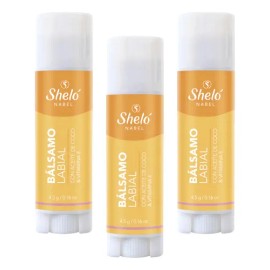 Balsamo Labial Sin Color Shelo Nabel® 4.5grs. 3pzs