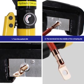 HFS(R) Hydraulic Wire Terminal Crimper Battery Cable Lug Crimping Tool W/Dies Wire Crimping Tool 16T