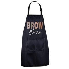CENWA Brow Boss Apron With Pockets Eyebrow Technician Gift Adjustable Apron For Lashes Stylist Artist Girls (Brow Boss apron CA)