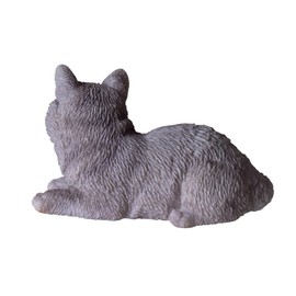 Pacific Giftware Short Hair Kitten Figurine Adorable Lying Cat Statue for Home Office or Living Room Decor Collectible Cat Figurine 2.3" Long