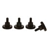PrecisionGeek Black Steel M4 x 8mm Knurled Shoulder Thumb Screws
