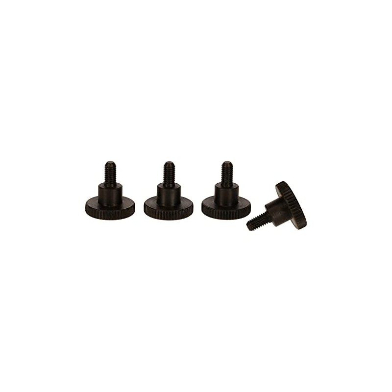 PrecisionGeek Black Steel M4 x 8mm Knurled Shoulder Thumb Screws