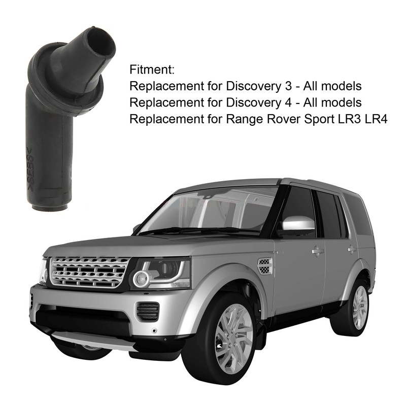 4pcs Sunroof Drain Tube Connector EEH500100 Rubber Black Replacement for