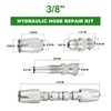 TAISHER 2PCS Hydraulic Hose Repair Kit 3/8" Reusable Fittings, 2-Wire