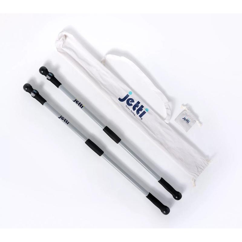 QVC Jetti Weighted Walking Poles w Bag and 2 Light