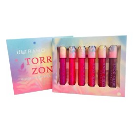 Kit Gloss Labial Rosa, Maquillaje 6pzs                                                                                                                