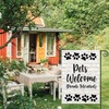 DMERBYL Pets Welcome Garden Flag 12×18 Inch