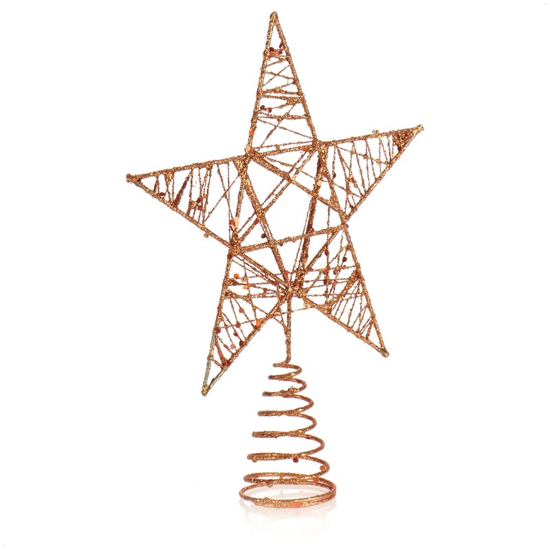 com-four® Decorative Star Christmas - Metal Christmas Tree Decoration -