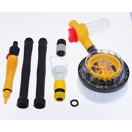 Rotating Car Wash Brush, High Pressure Car Foam Brush Rotating Automatic Sponge Hose Washing with Cleaner Cup Car Styling