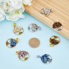 SUPERFINDINGS 8 Style 32Pcs Tree of Life Pendant with Gemstone