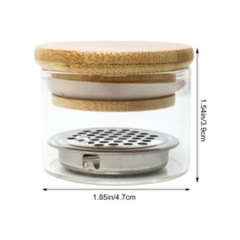 yueton 1 Pack Nail Brushes Washing Cup Portable Nail Art Brush Washer Acrylic Glitter Powder Nail Brush Cleaner Nail Tools for with Wooden Lid