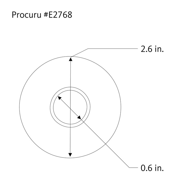 PROCURU 1/2-Inch CTS (5/8" OD) E2768 Split Plastic Lightweight Escutcheon
