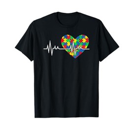Love Heart Puzzle acceptance Men Women kids autism awareness T-Shirt