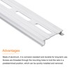 MECCANIXITY DIN Rail Slotted Aluminum Mounting Guide 4 Inch x