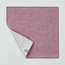 Imabari Towel Handkerchief, Imabari Iroha, Plain, 9.8 x 9.8 in. (25 x 25 cm), Retirement, Celebration, Return Gift, Home Celebration, Gift, 100% Cotton, Gauze (Wine)