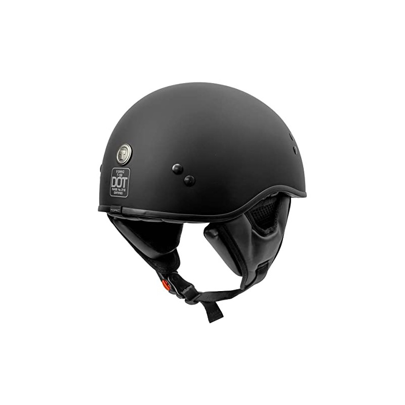 TORC T59 Motorcycle Half Helmet with Magnetic Buckle DOT Approved