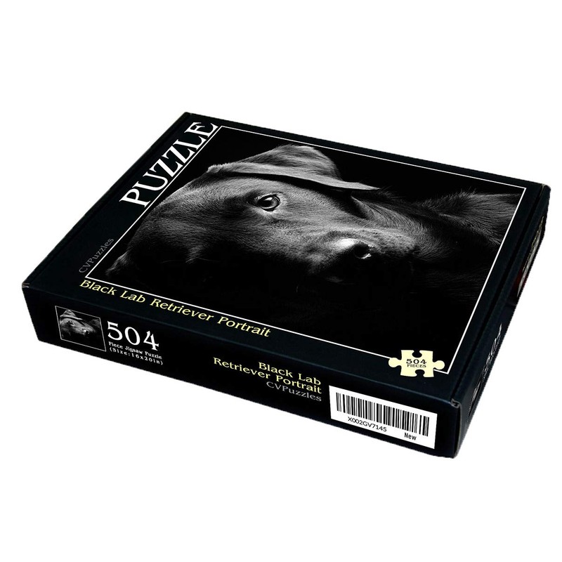 CVPuzzles Black Lab Retriever Portrait 504 Piece Jigsaw Puzzle 16"