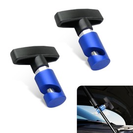 Jewkot 2 PCS Car Hood Support Rod Holder, Alloy Multi-purpose Snap-on Trunk Air Pressure Rod Anti-slip Shock Absorber Strut Anti-pinch Fixing Tool, Modification Accessories, for Cars (Blue & Black)