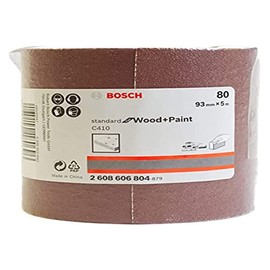 Bosch Professional 1x Sanding Roll C410 Standard for Wood and Paint (93 mm x 5 m, Grit 80, Tearable, Accessories for Hand Sanding and Orbital Sanders)