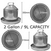 Chicken Drinker Traditional Galvanised Steel Drinker, 9L Capacity with Handle