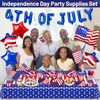 255PCS 4th of July Decorations Patriotic American Flag Party Supplies,Set