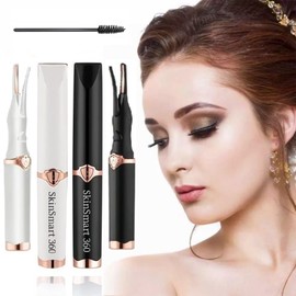 SkinSmart 360™ Electric Heated Eyelash Curler – USB Rechargeable, 3 Heat Modes, 8-Second Heating, 24-Hour Curl, Travel-Friendly, Comes with USB & Mascara Brush, Pack of 1 (Black)